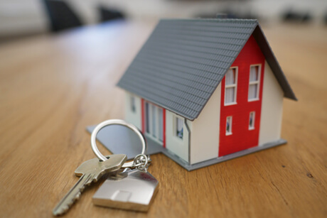 Small toy house with keys